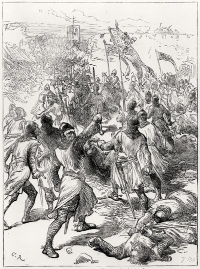Waterford ostroma. Az Assault által 1395-ben elfoglalt város alkotó: English School